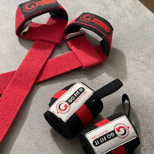 Muñequeras de Entrenamiento con Neopreno y Correas Elásticas en Forma de 8 para Levantamiento de Pesas, Set de Accesorios de Gimnasio de Alta Elasticidad - Product Image 1