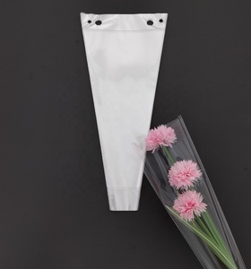 Usine de haute qualité recyclable clair Transparent coupe fleur fraîche manches OPP BOPP Bouquet manches sacs pour emballage cadeau Floral - Product Image 3