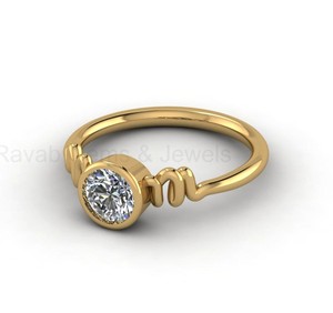 Best Selling 925 Sterling Silver 6mm CZ Diamond Initial Letter Personalized Mom <b>Ring</b> Wedding Eternity Band <b>Fine</b> Jewelry Gift - Product Image 3