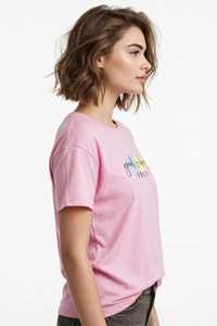 ONETEN APPARELS Camiseta Rosa de Cuello Alto para Mujer, Manga Corta, Corte Regular, Informal, de Lona Impermeable y Poliéster, para Todas las Temporadas - Product Image 3
