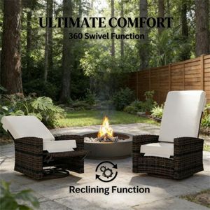 Sedia da Esterno per Soggiorno, Sedia a Sdraio da Giardino, Arredamento da Patio Resistente alle Intemperie per Interni ed Esterni - Product Image 3