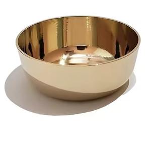 Tazón de Sopa Moderno de Metal, Acero Inoxidable, Forma Profunda, Vajilla Premium, Decoración para Comedor - Product Image 1