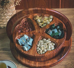 Corbeille à fruits sculptée en bois massif pakistanais, panier à fruits secs et bonbons, décoration murale artisanale pour la maison et les cadeaux - Product Image 5