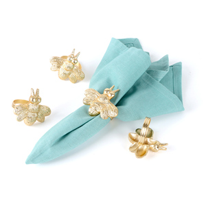 Vente chaude Insecte En Forme D'or Serviette Anneau Papier Cercle Serviette Boucle pour Table Décoration Parties En Gros En Vrac Quantités - Product Image 4