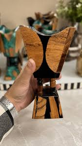 2026 Premium <b>Pine</b> Wood Epoxy Resin Bakhoor Incense Burner Luxury Arabic Oud Madhkan Modern Design High Quality Winter - Product Image 5