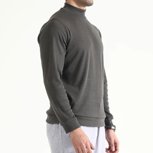 Pull en tricot à col roulé uni pour homme, manches longues, décontracté, pour l'automne - Product Image 3