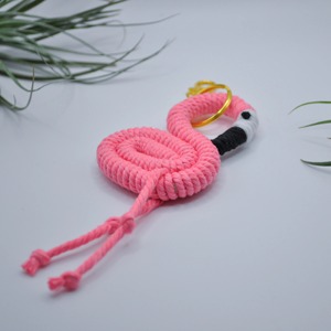 Stylish Ostrich Macrame Keychain Cotton Rope Bird Charm Perfect for <b>Bags</b> <b>Keys</b> Purse Aesthetic Gift Item Decorative Object - Product Image 3