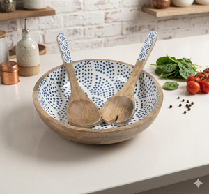 Handmade Natural Wooden Fruit and Salad Serving <b>Bowls</b> Set Eco-Friendly Acacia <b>Large</b> Fruit Serving <b>Bowl</b> - Product Image 1