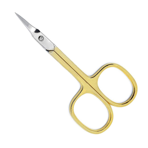 Ciseaux de manucure professionnels de luxe plaqués or avec logo personnalisé, ciseaux à cuticules droits, légers, réutilisables et tranchants - Product Image 1