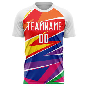 เสื้อฟุตบอลแบบแห้งเร็วพร้อมชื่อและหมายเลขที่กำหนดเอง ผลิตจากผ้าที่ทนทาน - Product Image 1
