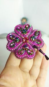Premium Embroidered Beaded Brooch Handmade Decorative Fashion <b>Pin</b> for Jackets and Bags - Product Image 6