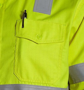 เสื้อทำงานนิรภัยแบบสะท้อนแสง แขนยาว สีเหลืองกรมท่า ยี่ห้อ Professional Choice รุ่น Hi Vis พร้อมแถบสะท้อนแสง มองเห็นได้ชัดเจน - Product Image 6