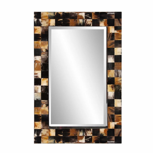 Miroir décoratif avec cadre en bois incrusté, design personnalisé, fait main, design moderne, d'Inde, naturel, 1 pièce - Product Image 4