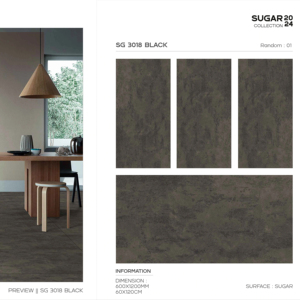 กระเบื้องพอร์ซเลนลายน้ำตาลสไตล์ร่วมสมัย ขนาดใหญ่ 60x120 ซม. สำหรับห้องนั่งเล่น ห้องครัว ห้องน้ำ - Product Image 1