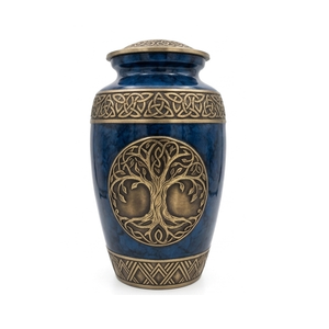 Urnas de Cremación para Adultos de Latón, Diseño de Árbol Grabado, Acabado Negro Pulido, Urna Duradera y Personalizable para Cenizas Humanas, 200 Pulgadas Cúbicas - Product Image 5