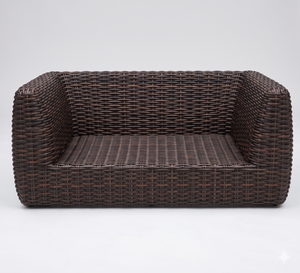 Modern Outdoor Rattan <b>Sofa</b> Loveseat Synthetic Wicker Patio Couch Garden Double Sized Lounge Chair Resort Furniture - Product Image 5