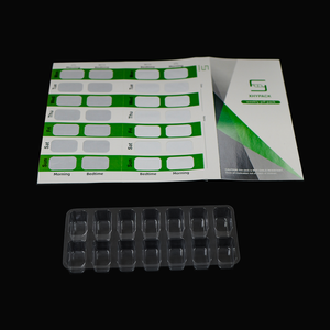 Kit de démarrage de pilulier à plaquettes multi-médicaments personnalisable en PET jetable, 7 jours, 2 doses par jour, pour emballage de médicaments - Product Image 2