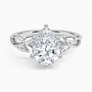 Bague BOJ 027 en argent 925, coupe poire, solitaire en forme de bourgeon de saule, 2 carats, couleur D, VVS1, moissanite certifiée GRA, prix bas, vente promotionnelle - Product Image 1