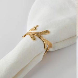 Anillos de rama de olivo en oro pulido simbolizan la paz y la elegancia para tu próxima fiesta. Gran cantidad disponible a precios de mayorista. - Product Image 2