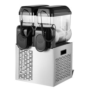 Macchina per Slushy Commerciale a Doppio Serbatoio 12Lx2 in Acciaio Inox, Dispenser da 96 Bicchieri per Margarita Ghiacciata e Bevande Smoothie - Product Image 6