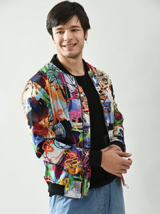 Chaquetas Bomber de Satén de Seda de Alta Calidad para Hombre y Mujer, con Cierre Rojo Personalizado, Cuello Alto Delgado, Resistentes al Viento, para Invierno, al por Mayor - Product Image 4