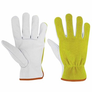 Gants de conduite en cuir pleine fleur et croûte de vachette de haute qualité, résistants à la chaleur et aux étincelles, pour une protection robuste des mains, également adaptés au jardinage - Product Image 4