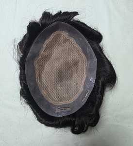 ท็อปเปอร์ผมชาย Taz Hair BD  วิกผมแท้แบบ Remy  ฐานผ้าไหม  ฐานลูกไม้ PU  ทรงผมตรง  เส้นผมธรรมชาติ  ผมอินเดีย  ขนาด 6x7 - Product Image 4