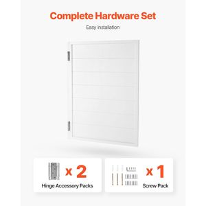 Puertas de Salón de Madera de Pino Premium de 32'' de Ancho x 42'' de Alto, Diseño Francés de Una Hoja Abatible para Interiores de Cafetería con Kit de Herrajes y Bisagras - Product Image 6