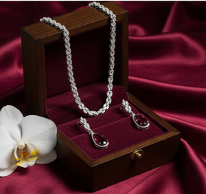 Ensemble de bijoux classiques américains en diamant pour femmes, accessoires de soirée avec finition époustouflante, disponible au prix de gros, MOQ - Product Image 2