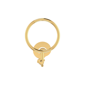 AJRETAIL Women's Classic Arrow 14K Gold Round Brilliant Cut 0.03ct <b>Nose</b> Pin - Product Image 5