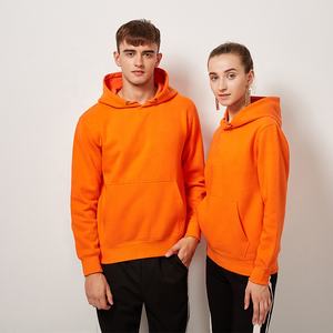 Alta calidad 390gsm 100% algodón Interlock DOBLE TEJIDO Polar forro polar Unisex esencial sólido pulóver sudaderas con capucha para hombres y mujeres - Product Image 3