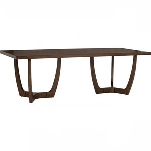 Modern Wooden Dining <b>Table</b> Rectangular Dining Room <b>Table</b> <b>Brown</b> Wood Furniture for Home Apartment Hotel - Product Image 1