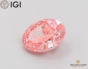 เพชรทรงรี 1.00 กะรัต พร้อมใบรับรอง IGI เพชร CVD ที่ได้รับการเพาะเลี้ยงในห้องปฏิบัติการ สีชมพูสดใสแฟนซี ความสะอาดระดับ VS2 สำหรับจี้เพชรหรูหราสำหรับเจ้าสาว - Product Image 5