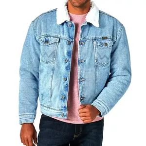 Veste en jean unisexe personnalisée OEM, style streetwear hivernal pour un look moderne et décontracté - Product Image 4