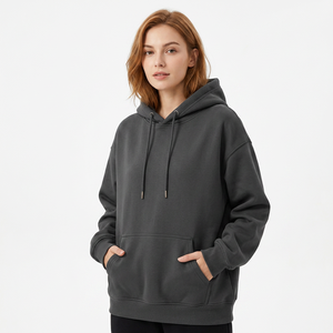 Sudadera con Capucha para Hombre, de Forro Polar, Poliéster/Algodón, 300g, Forro Sólido, Corte Holgado, para Invierno - Product Image 4