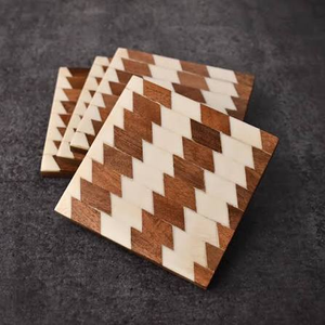 Friendly Custom Size Round <b>Walnut</b> Wooden Coaster Solid Wooden Coaster - Product Image 5