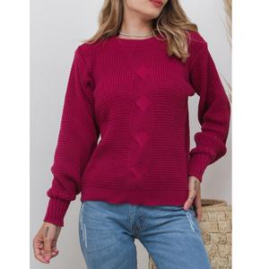 Suéter de Cuello Alto para Mujer, Tejido, con Logotipo Personalizado en la Parte Delantera, Holgado, Manga Larga, Casual, Invernal, Sólido, Antiarrugas, Transpirable, 100% Acrílico - Product Image 2