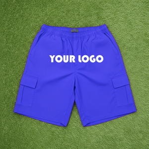 Custom Made Summer Streetwear Polyester Baggy Zip up Windbreaker Embroidery <b>Cargo</b> Nylon <b>Shorts</b> Men - Product Image 6
