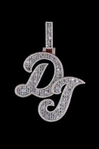 Custom Moissanite Initial Pendant Letter Dg Emerald Cut 925 <b>Silver</b> Luxury Hip Hop Jewelry Unisex Everyday Wear - Product Image 1