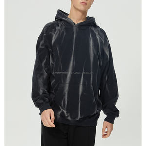 Sudadera con capucha Tie-dye hecha a mano para hombre Otoño e Invierno 420 sudaderas con capucha Gsm 100% algodón - Product Image 1