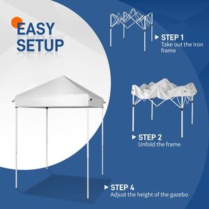 Gazebo e Pergola Pop-up Bianchi 5FT X 5FT - Product Image 4