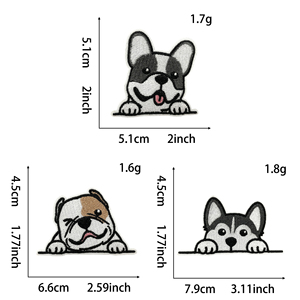 Parche Bordado Termoadhesivo Ecológico Personalizado para Perros y Mascotas, Varios Diseños Lindos en Tela de Fieltro para Accesorios de Sombreros para Niños - Product Image 2