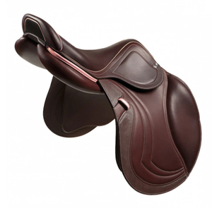 Selle de cheval de compétition et d'entraînement en cuir anglais de qualité supérieure, artisanat haut de gamme, surpiqûres roses, siège rembourré doux, haute qualité - Product Image 5