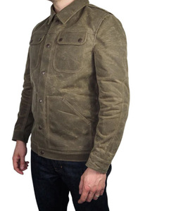 เสื้อแจ็คเก็ตผ้าแคนวาสเคลือบแว็กซ์ 100% ผ้าฝ้าย สำหรับฤดูหนาว กันลม ระบายอากาศได้ดี มีฮู้ด เป็นมิตรกับสิ่งแวดล้อม สำหรับผู้ชาย พร้อมปักโลโก้ตามสั่ง - Product Image 2