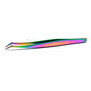 แหนบต่อขนตาปลายเรียบ Ijrak Surgical Professional Rainbow Stainless Steel ขนาด 10 มม. สำหรับต่อขนตาแบบละเอียด - Product Image 1