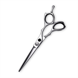 Tijeras de Peluquería de Acero Inoxidable, Tijeras de Corte Rectas para Salón con Anillo Dorado para el Dedo, para Salón de Belleza - Product Image 4