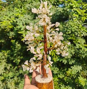 Soha Agate Natural Clear Quartz Gemstone <b>Tree</b> 300 Chips with Animal Love Fairy & Letters Design for Feng Shui & Healing Decor - Product Image 3