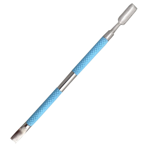Sky Blue Soft Grip Cuticle Pusher <b>Tool</b>, Dual Sided Sharp Edge Spoon Shaped Double Ended Cuticle Pusher Remover Cuticle Cleaner - Product Image 1