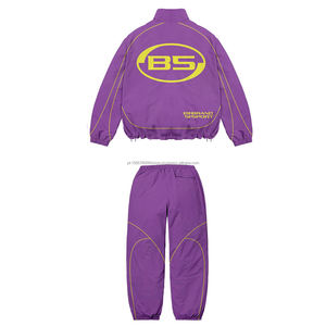 2025 Street Wear Set Plus Size Best Quality Polyester Windbreaker Suit Custom Logo Nylon Lightweight Men Windbreaker Set - Product Image 2