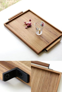 Bandeja de servir de madera natural de alta calidad para mesa de comedor, comida, té, café, bebidas, organizador de cocina de la India - Product Image 4